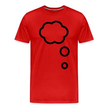 thought bubble - Men's Premium Organic T-Shirt - red - Front - Damien (186cm)