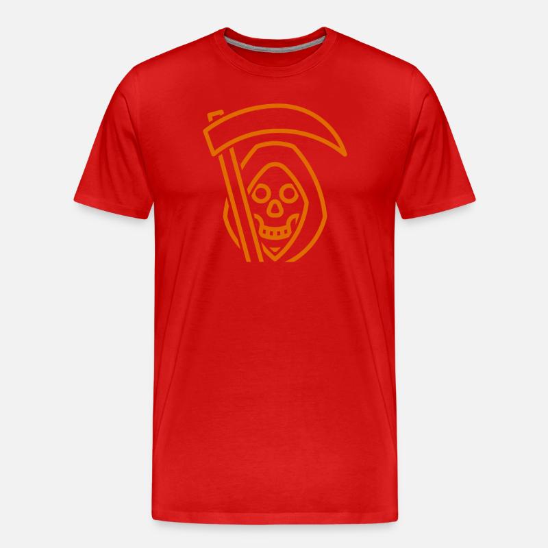Sensenmann - Männer Premium Bio T-Shirt - Rot