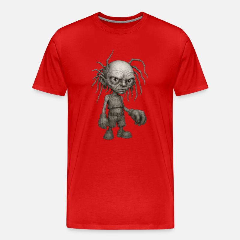 Grumpy Grom (Outcast Edition) - Männer Premium Bio T-Shirt - Rot