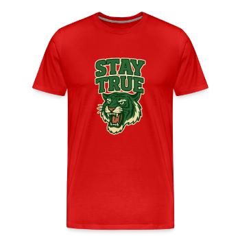 Une déclaration de loyauté sauvage - T-shirt bio Premium Homme - rouge - Devant - Damien (186cm)