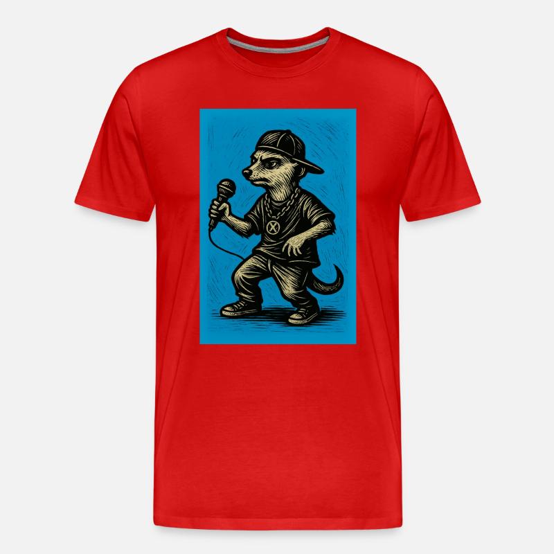 erdmännchen - comic-helden 3 - Männer Premium Bio T-Shirt - Rot