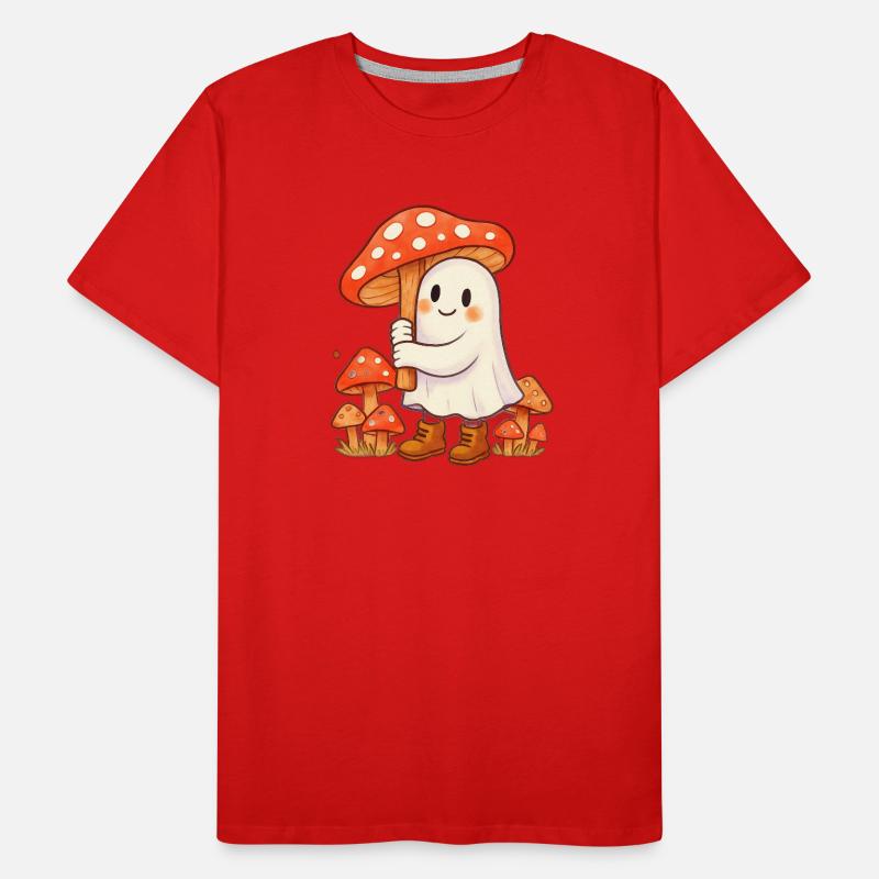 Geist mit Regenschirm - ein Pilz Männer Premium Bio T-Shirt