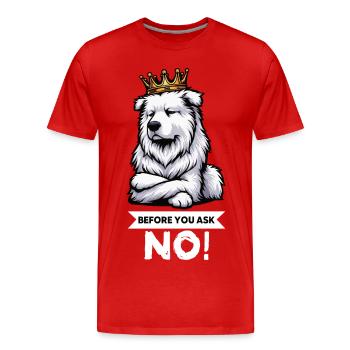 Avant de demander Berger Blanc Berger Berger - T-shirt bio Premium Homme - rouge - Devant - Damien (186cm)