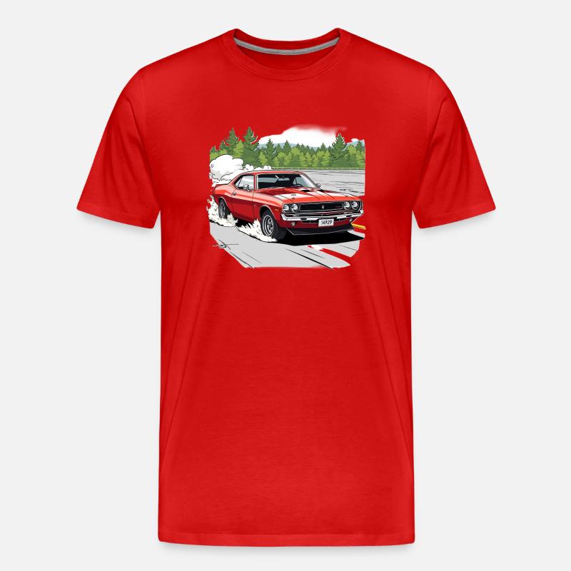Klassische Auto-Drift in Rot - Männer Premium Bio T-Shirt - Rot