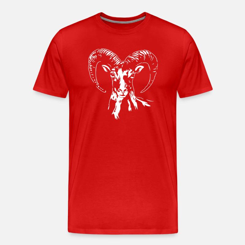 Mufflon - Männer Premium Bio T-Shirt - Rot