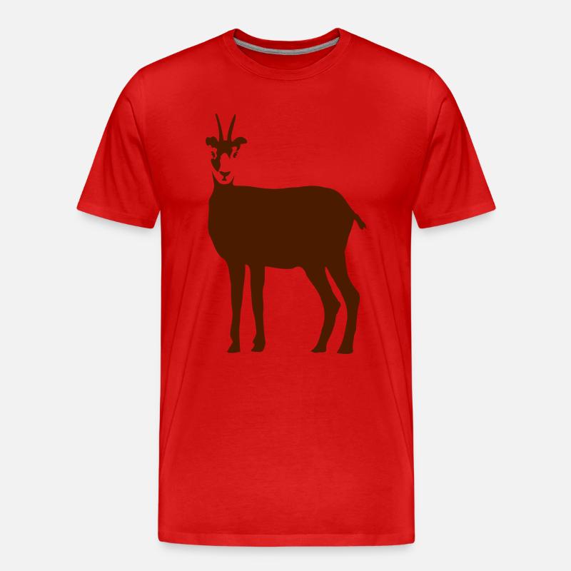 Le Chamois (Vector) - Männer Premium Bio T-Shirt - Rot