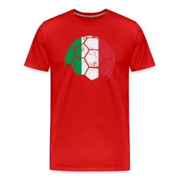 Italy Soccer Ball Fußball - Männer Premium Bio T-Shirt - Rot - Vorne - Damien (186cm)