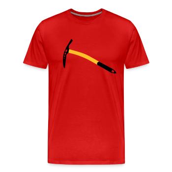 Escalade, corde, les noeuds, la montagne, la - T-shirt bio Premium Homme - rouge - Devant - Damien (186cm)