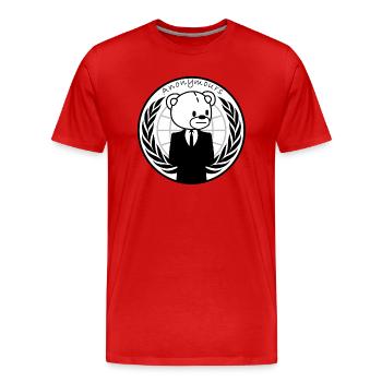 Anonymours Body White - T-shirt bio Premium Homme - rouge - Devant - Damien (186cm)