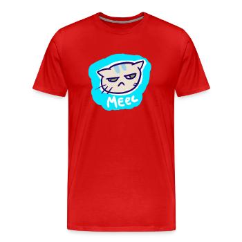 What's wrong with this cat? - Men's Premium Organic T-Shirt - red - Front - Damien (186cm)