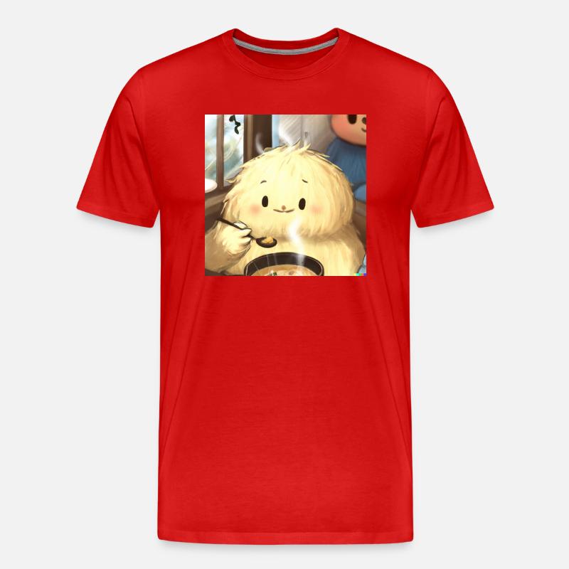 Fluffiges Tierchen - Männer Premium Bio T-Shirt - Rot