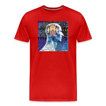 Artificial intelligence - Men's Premium Organic T-Shirt - red - Front - Damien (186cm)