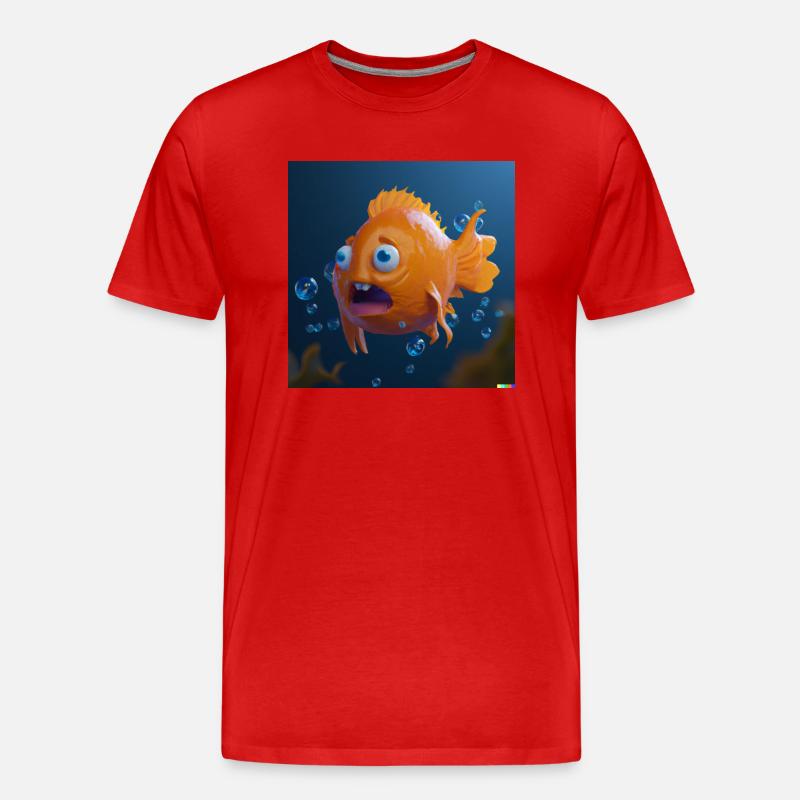 Ugly Fish - Männer Premium Bio T-Shirt - Rot