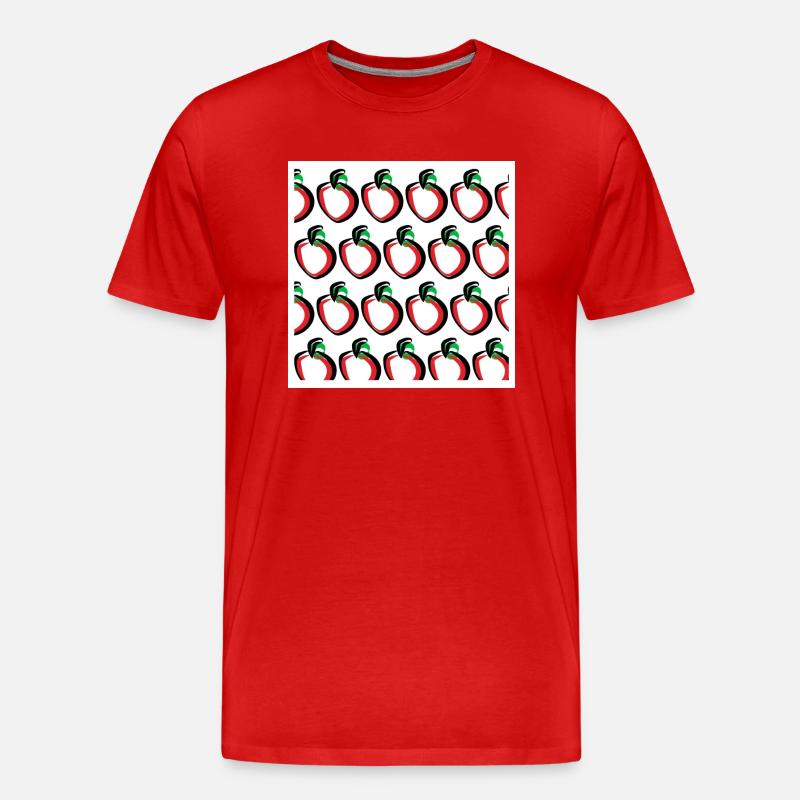 Äpfel - Männer Premium Bio T-Shirt - Rot