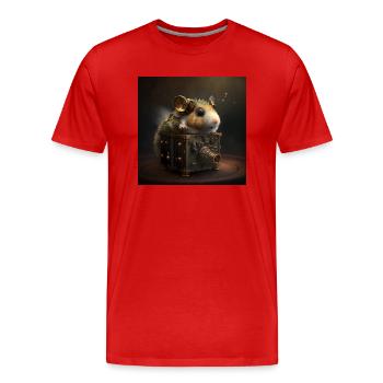 Fotograf - Männer Premium Bio T-Shirt - Rot - Vorne - Damien (186cm)