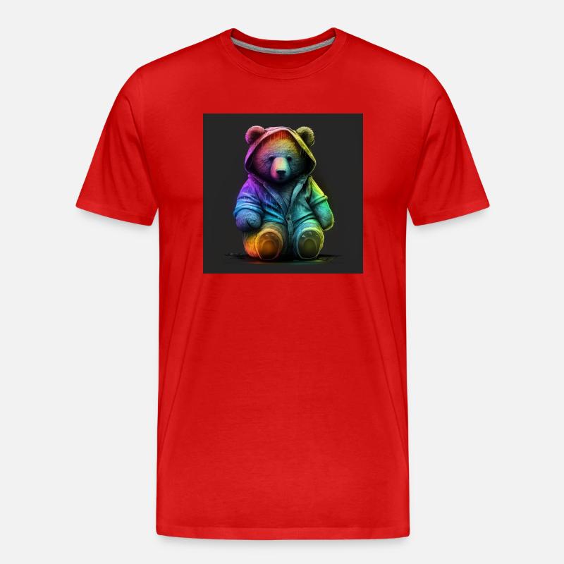 PLÜSCH - SÜSSER TEDDYBÄR - GESCHENKIDEE - Männer Premium Bio T-Shirt - Rot