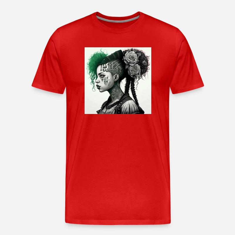 cyberg punk aaf3bcc7 99ae 4b7d a04f 1bc4c9cc7940 - T-shirt bio Premium Homme - rouge