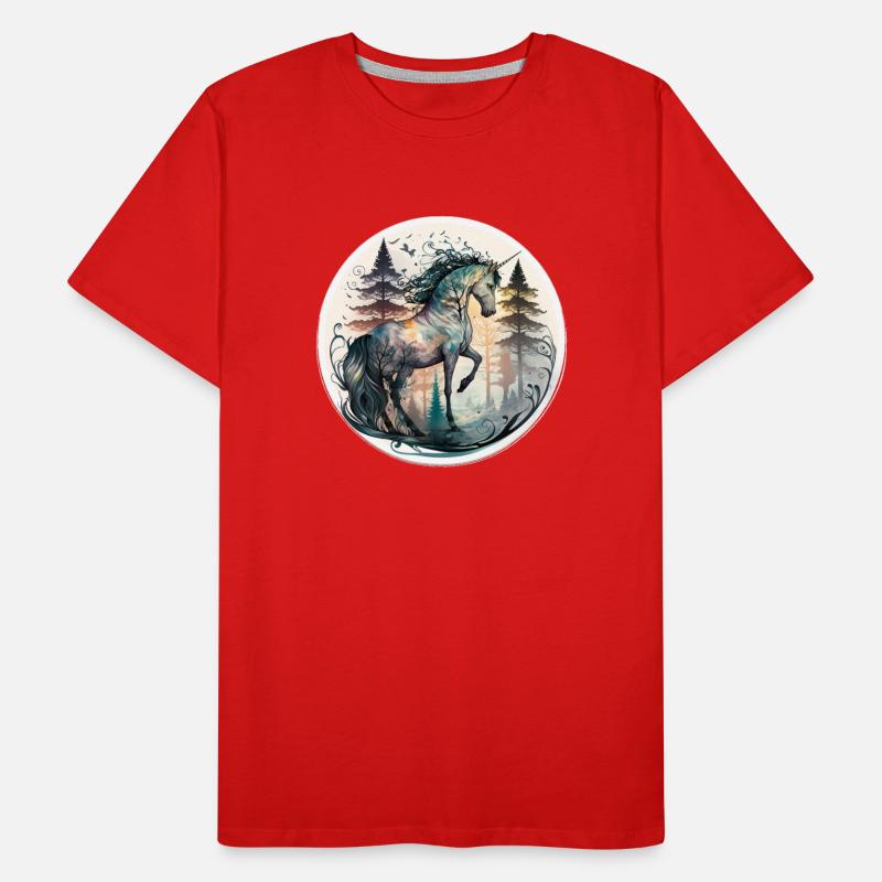 Getarntes Einhorn Männer Premium Bio T-Shirt