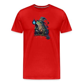 Grenouille fantastique - T-shirt bio Premium Homme - rouge - Devant - Damien (186cm)