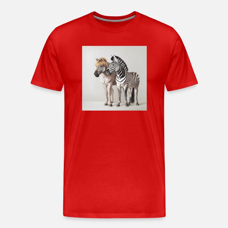 Das besondere Zebra - Männer Premium Bio T-Shirt - Rot