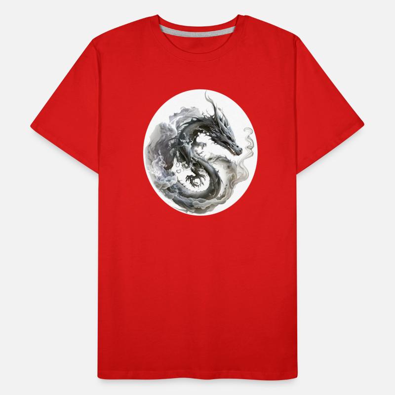 Rauchdrache Männer Premium Bio T-Shirt