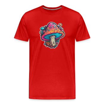 pilze - Männer Premium Bio T-Shirt - Rot - Vorne - Damien (186cm)