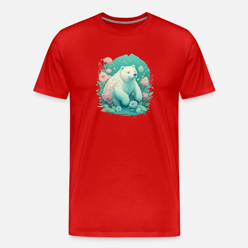 CB Icebear - Männer Premium Bio T-Shirt - Rot