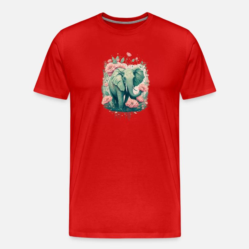 CB Elephant - Männer Premium Bio T-Shirt - Rot