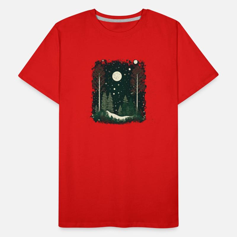 Forest under full moon Men's Premium Organic T-Shirt