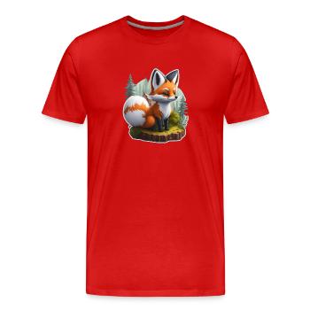 Petite écaille de tortue - T-shirt bio Premium Homme - rouge - Devant - Damien (186cm)