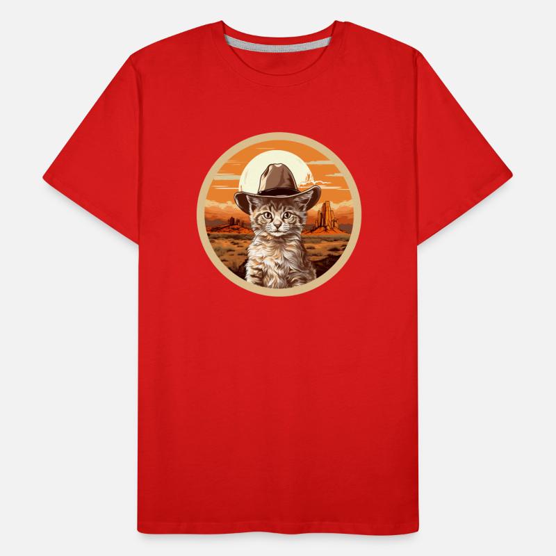 Sheriff's Katze Männer Premium Bio T-Shirt