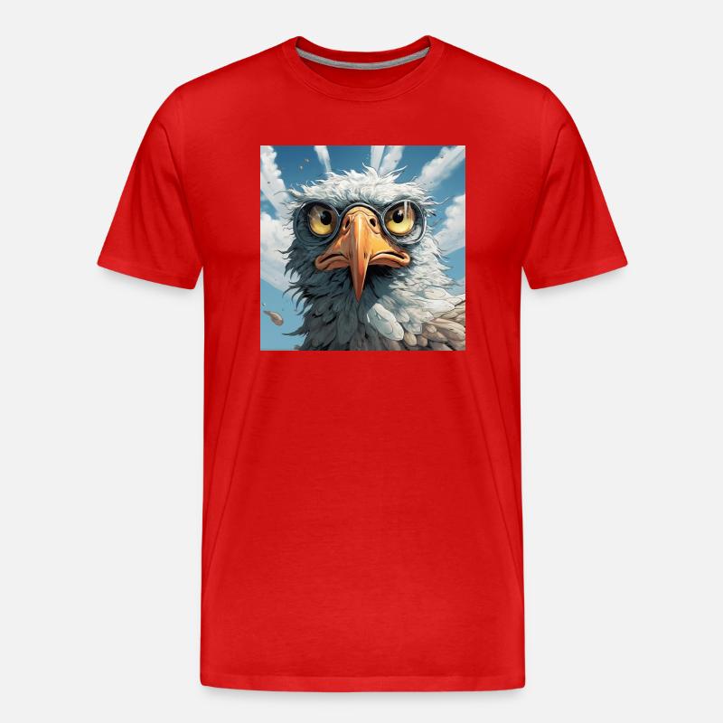 Lustighausen - Comic Style Eagle - Männer Premium Bio T-Shirt - Rot
