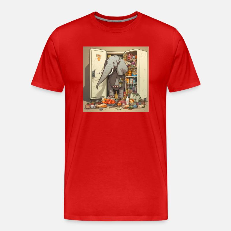 Comic style Elephant 2 - Männer Premium Bio T-Shirt - Rot