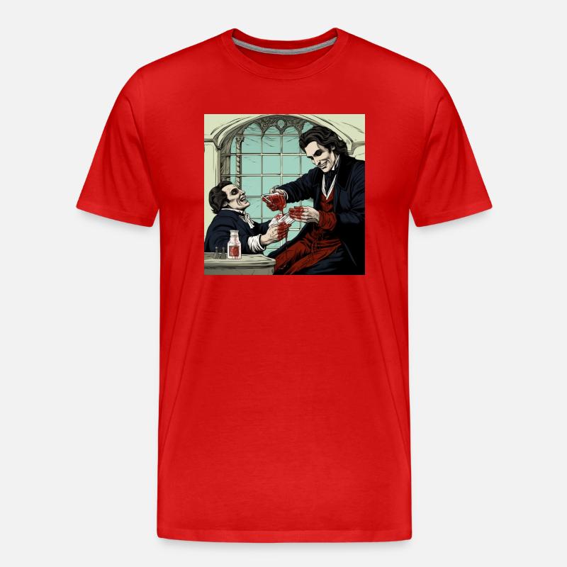 Comic style Vampire 2 - Männer Premium Bio T-Shirt - Rot