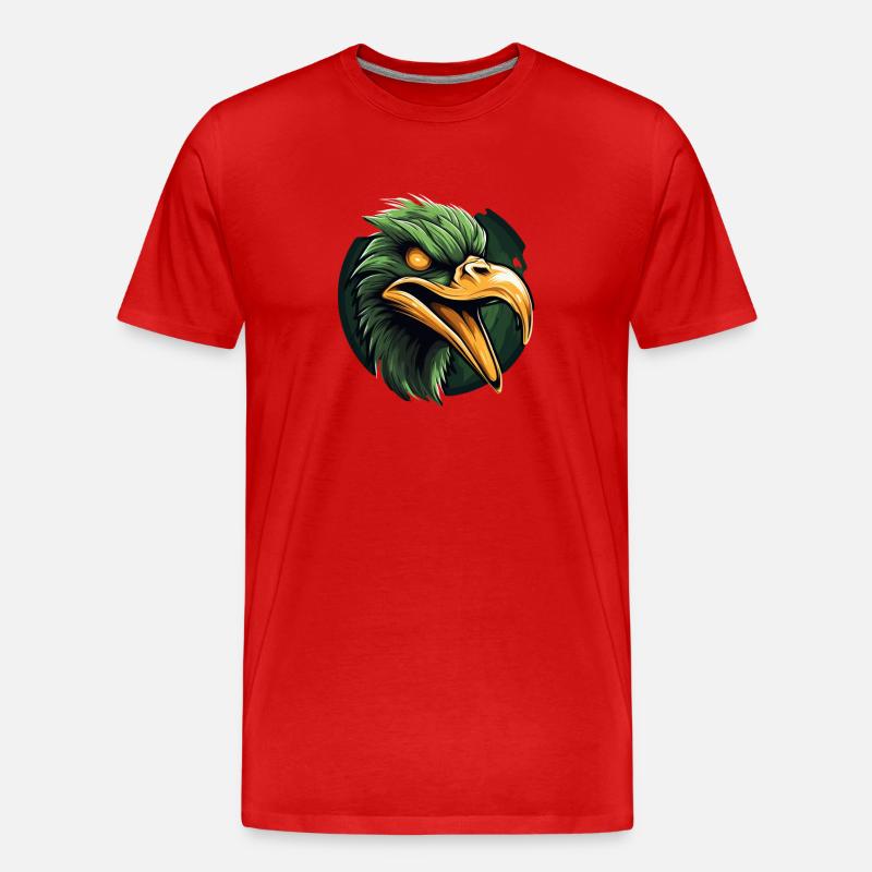 Adler Comic Art - Männer Premium Bio T-Shirt - Rot