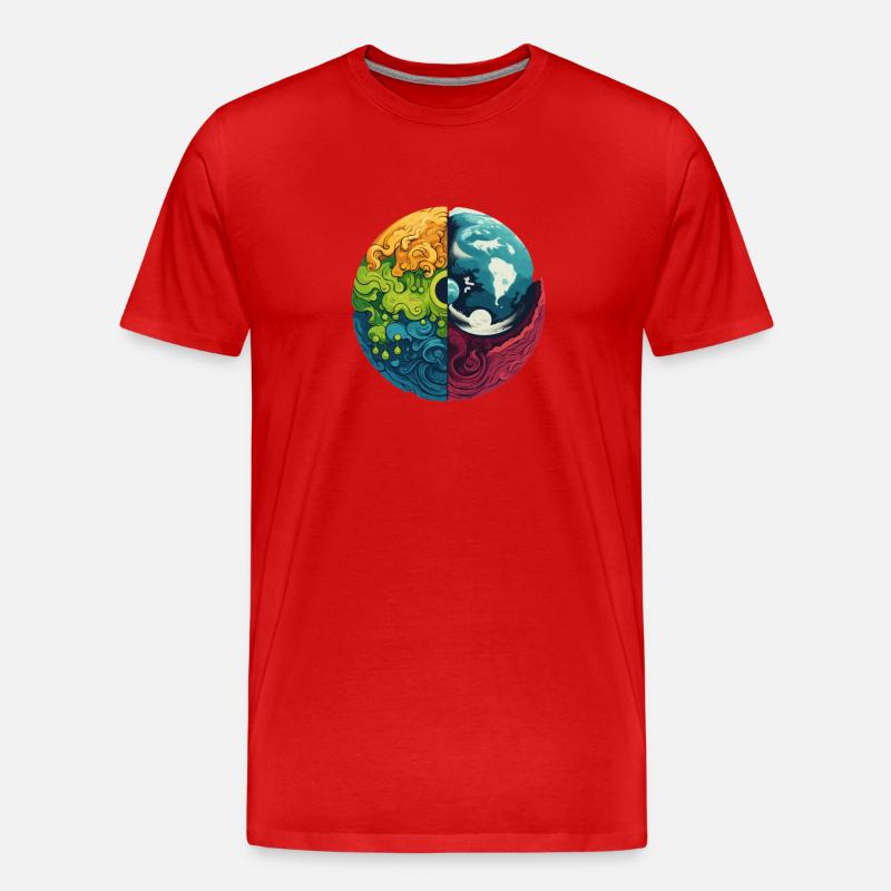 Erde Elemente - Männer Premium Bio T-Shirt - Rot
