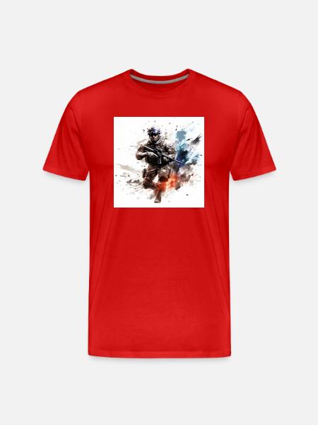 COD jeu art shooter 2 - T-shirt bio Premium Homme - rouge