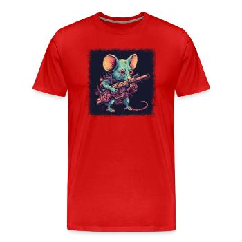 cadavre cotonsac à cordon son bon animal - T-shirt bio Premium Homme - rouge - Devant - Damien (186cm)