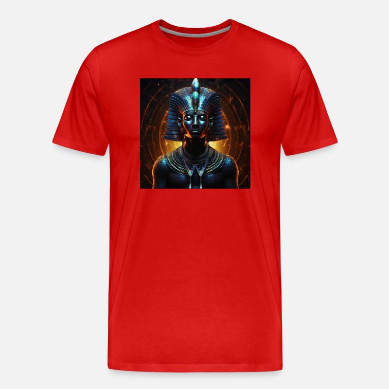 Schwarzer Pharaon - Männer Premium Bio T-Shirt - Rot