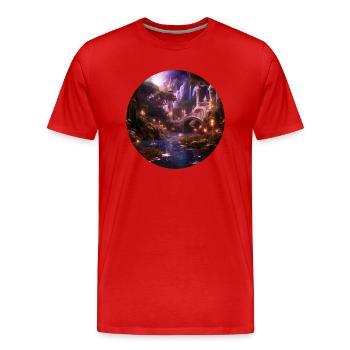 Magical Star - Men's Premium Organic T-Shirt - red - Front - Damien (186cm)