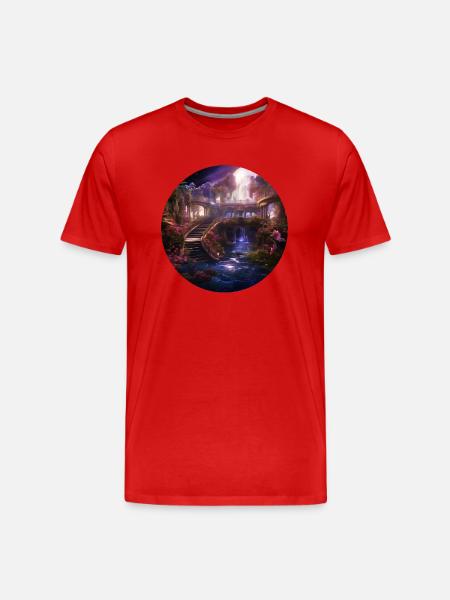 Enchanted Astral Starharbor - Men's Premium Organic T-Shirt - red