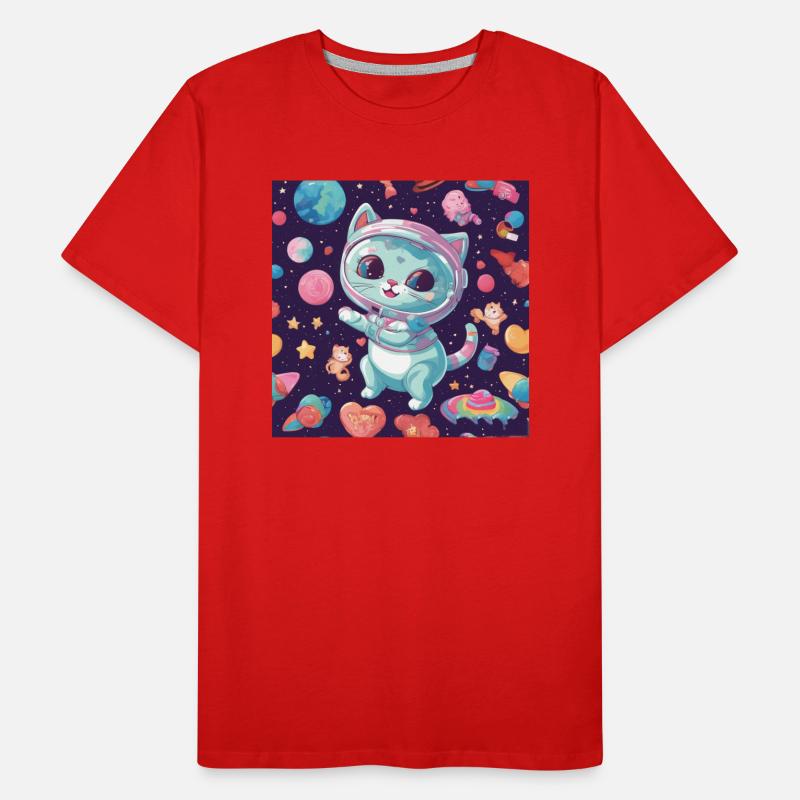 Chat dans l’espace Vol.7 T-shirt bio Premium Homme