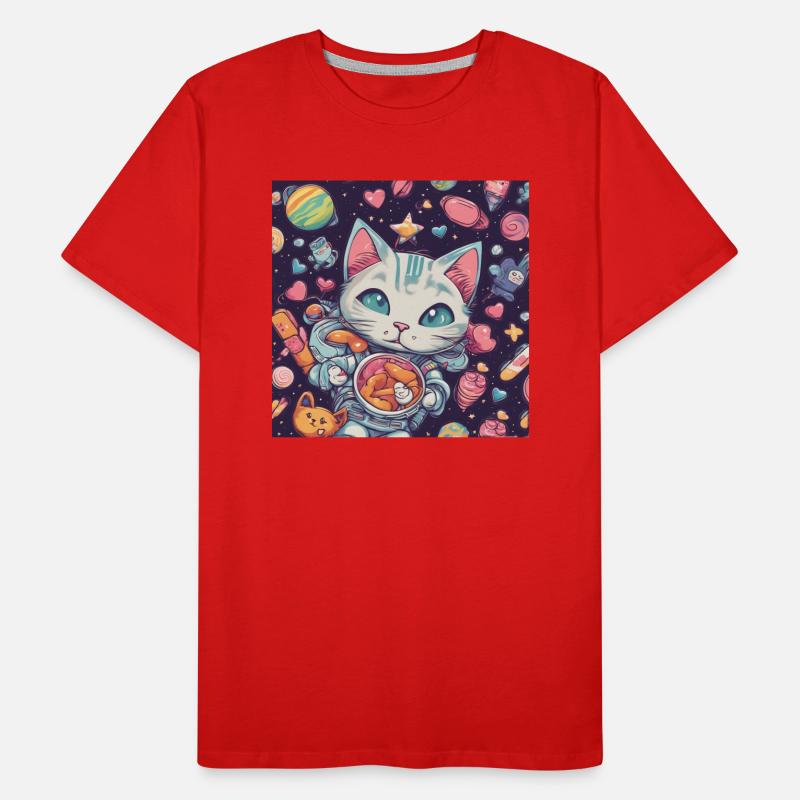 Chat dans l’espace Vol.1 T-shirt bio Premium Homme
