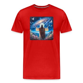 Image 32 - T-shirt bio Premium Homme - rouge - Devant - Damien (186cm)