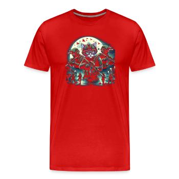 Special Purr-ations - Men's Premium Organic T-Shirt - red - Front - Damien (186cm)