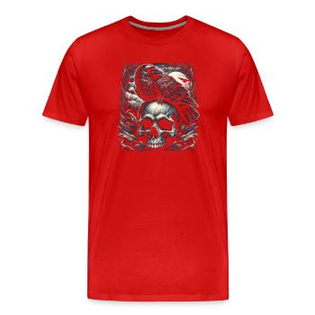Nächtliche Wache - Männer Premium Bio T-Shirt - Rot - Vorne - Damien (186cm)