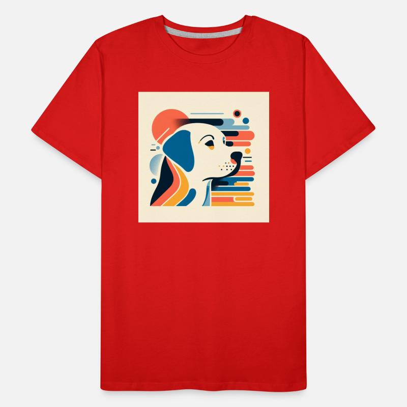 Styles vectoriels de risographie du Labrador T-shirt bio Premium Homme