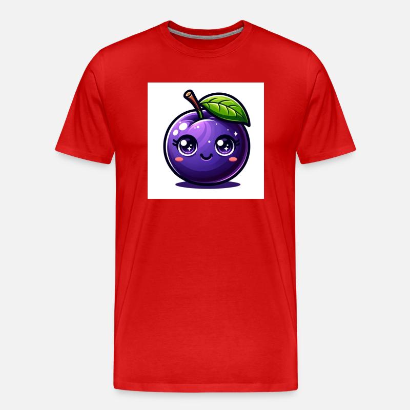 Pflaume lila - Männer Premium Bio T-Shirt - Rot