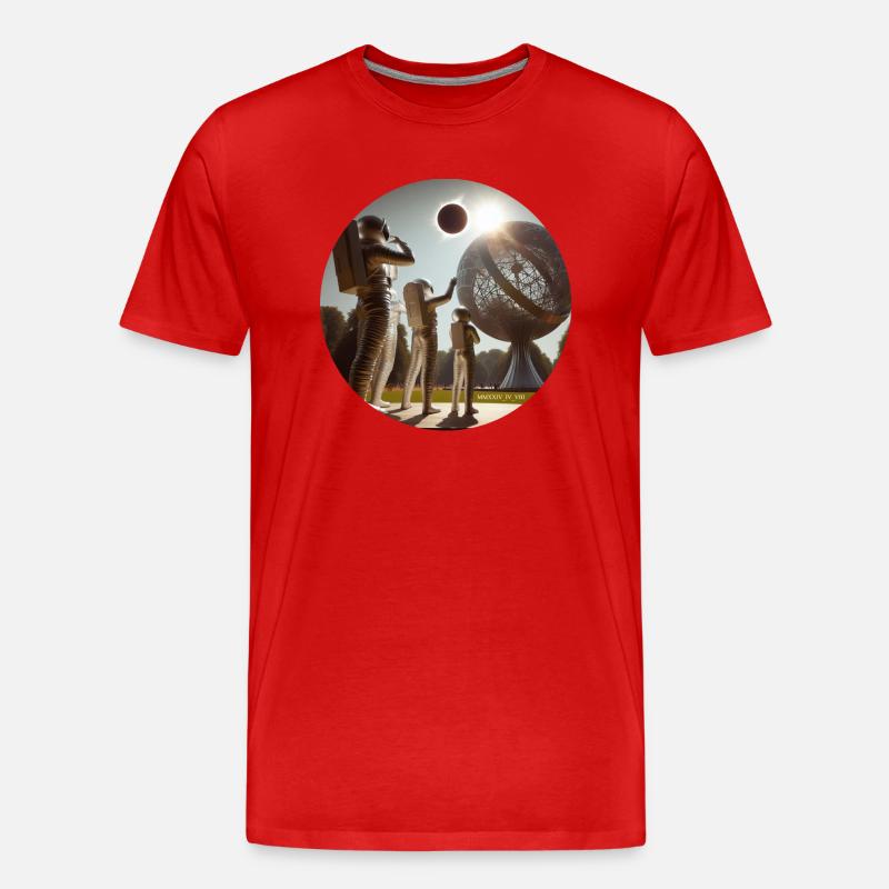 Total Eclipse 04:08:24 Commererative - Men's Premium Organic T-Shirt - red