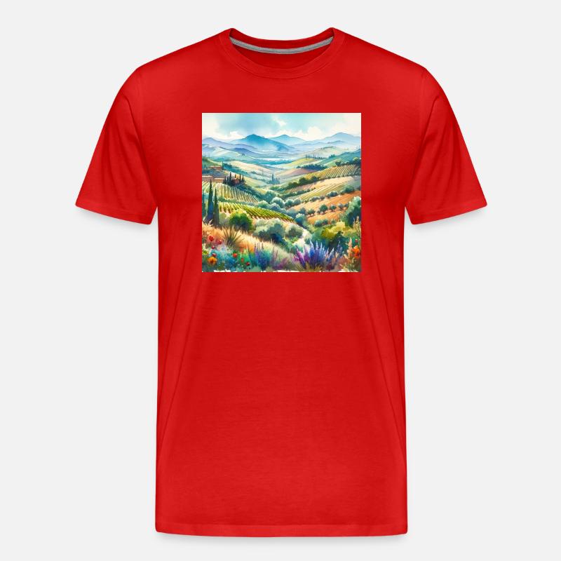 group1 3 - Männer Premium Bio T-Shirt - Rot